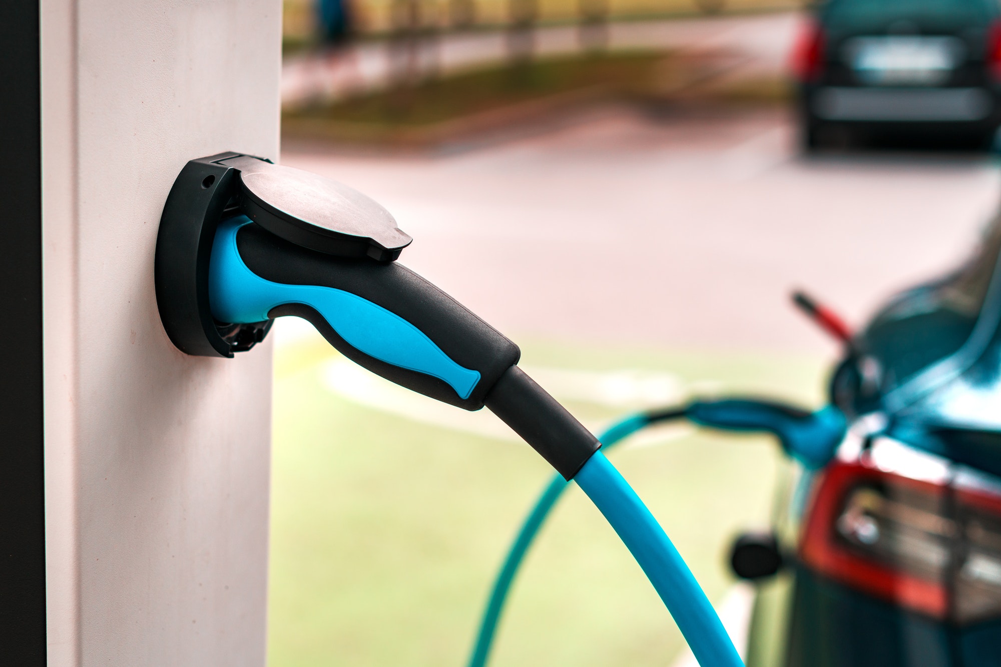 Electric vehicle charging station point